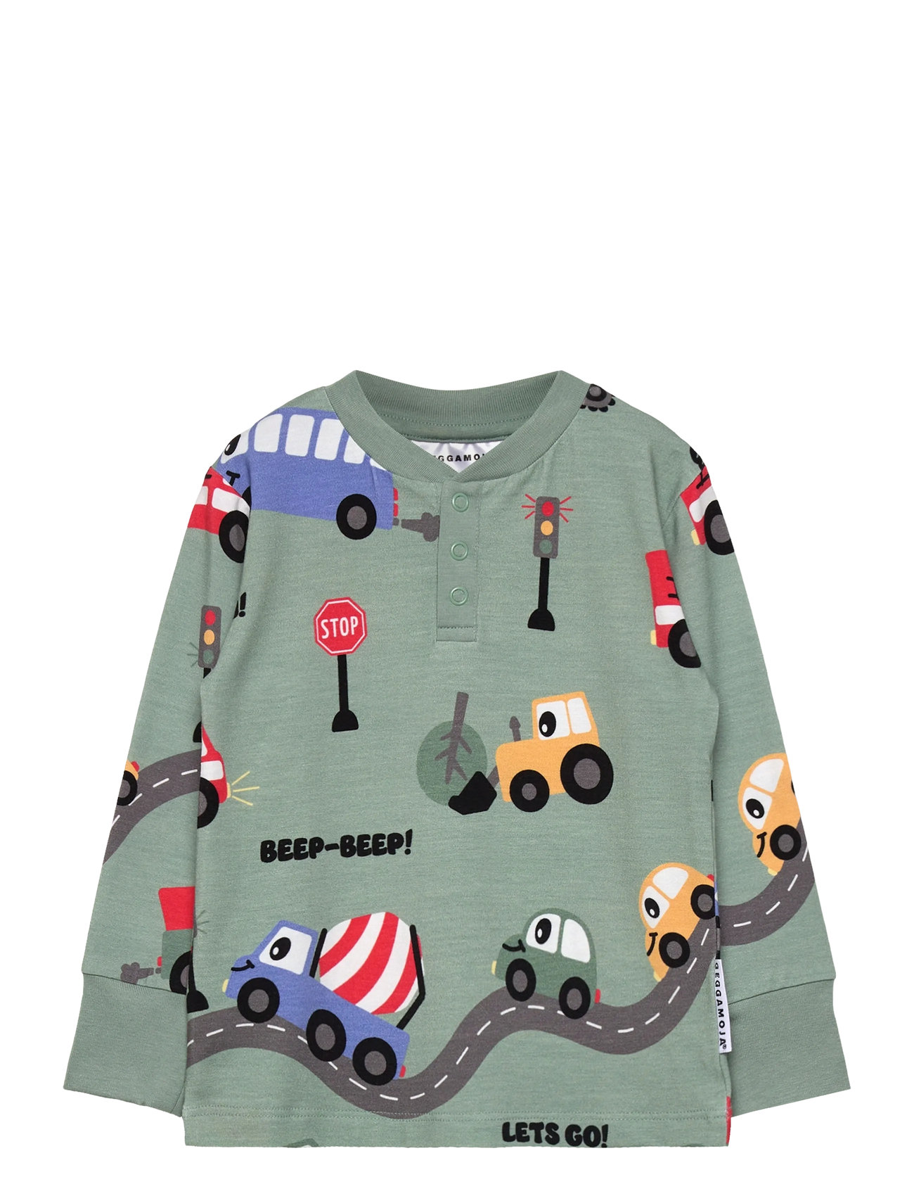 GEGGAMOJA Bamboo Grandpa Pullover Grün - 74/80 - Kinder