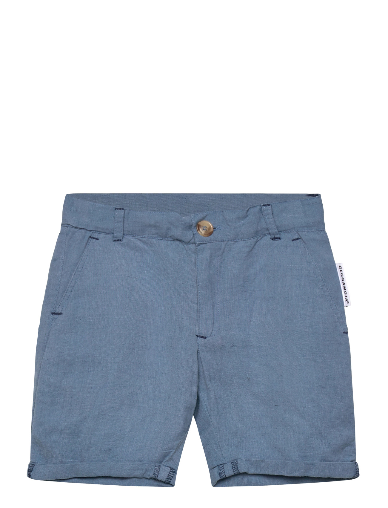 Geggamoja Linen Shorts Blue, 98/104, Blue, Underdele > Shorts, Børn
