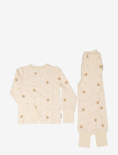 Geggamoja X Mrs Mighetto Bamboo 2 Pcs Pyjamas - zestawy - beige