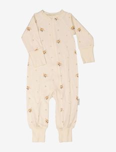 Geggamoja X Mrs Mighetto Bamboo Baby Pyjamas - sleeping overalls - beige