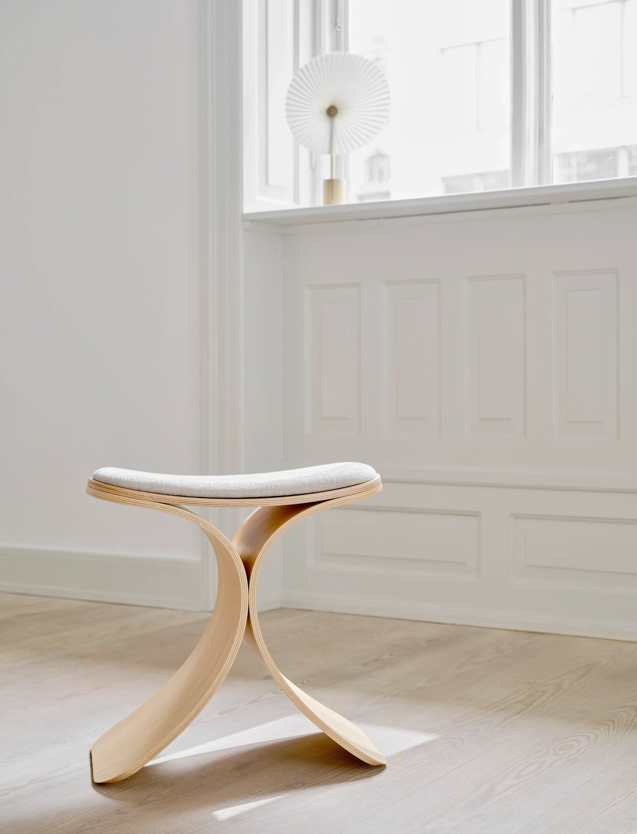 Gejst Luno Stool Oak/ Beige Textile, 45X48X28, Stole Og Skamler > Skamler Og Bænke, Unisex