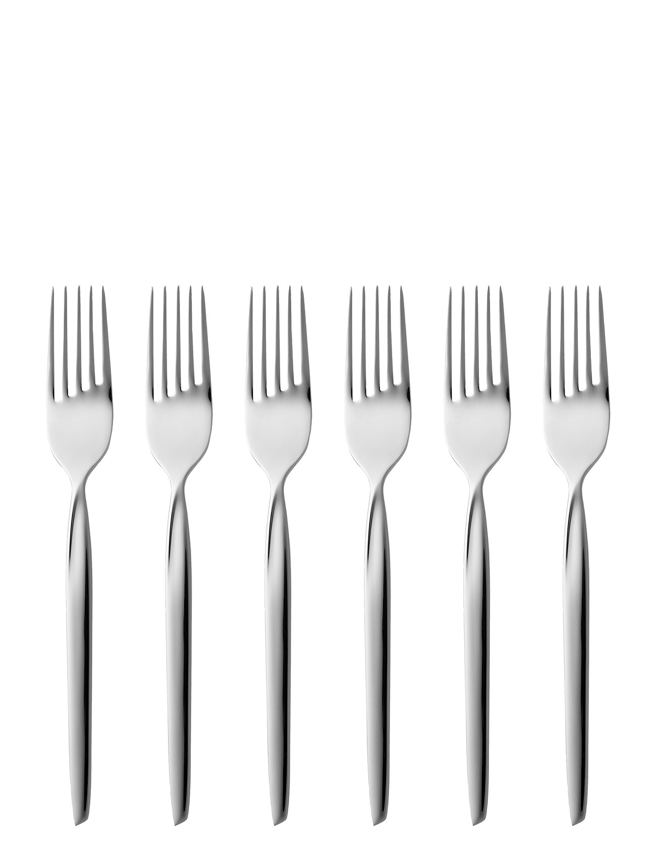 Kagegaffel Twist 16 Cm 6 Stk. Blank Stål Home Tableware Cutlery Forks Silver Gense