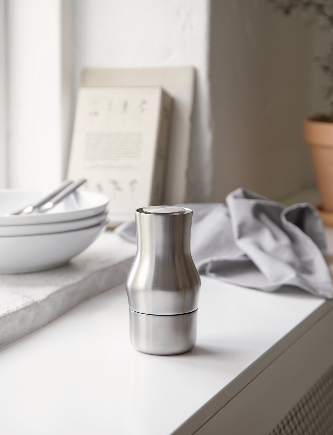 Gense Kværn Dorotea, 14 cm, Silver, Kværne > Salt- Og Peberbøsser, Unisex