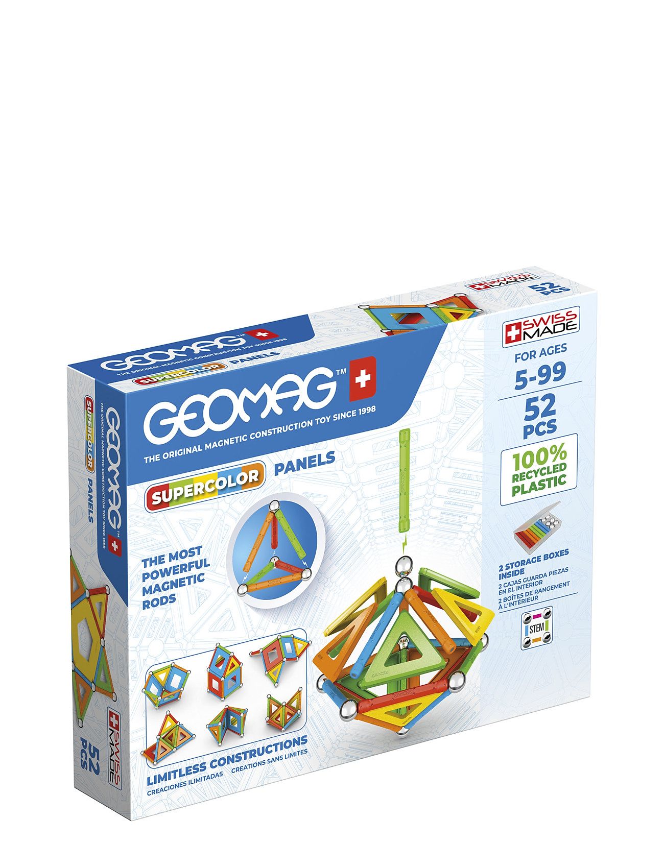 Geomag Supercolor Panels Recycled 52 Pcs Toys Experiments And Science Multi/patterned Geomag