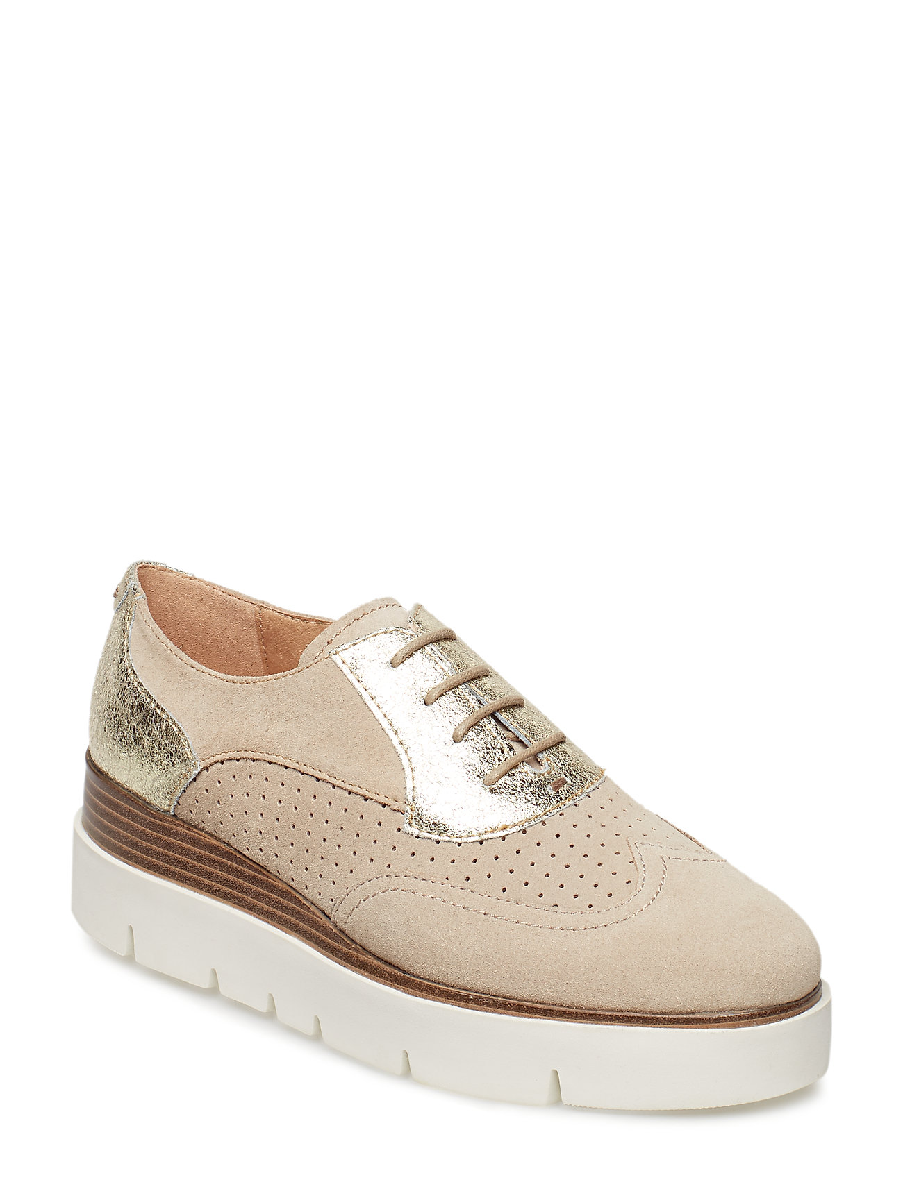 D Kattilou Schoenen Met Veters Laag Beige Geox geox kopen in de aanbieding