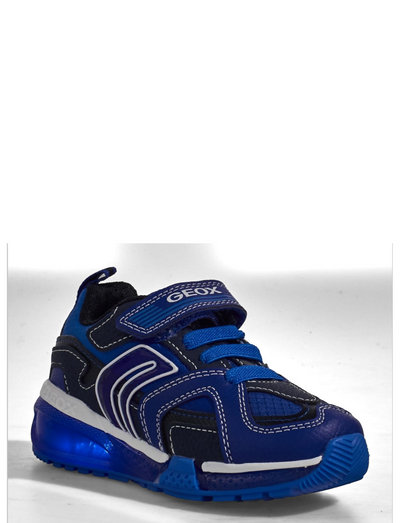 Geox J Bayonyc Boy Scarpe Da Ginnastica Bambini, Con Luci LED, Tema Spider-Man, Nylon E Effetto Pelle, Suola Traspirante