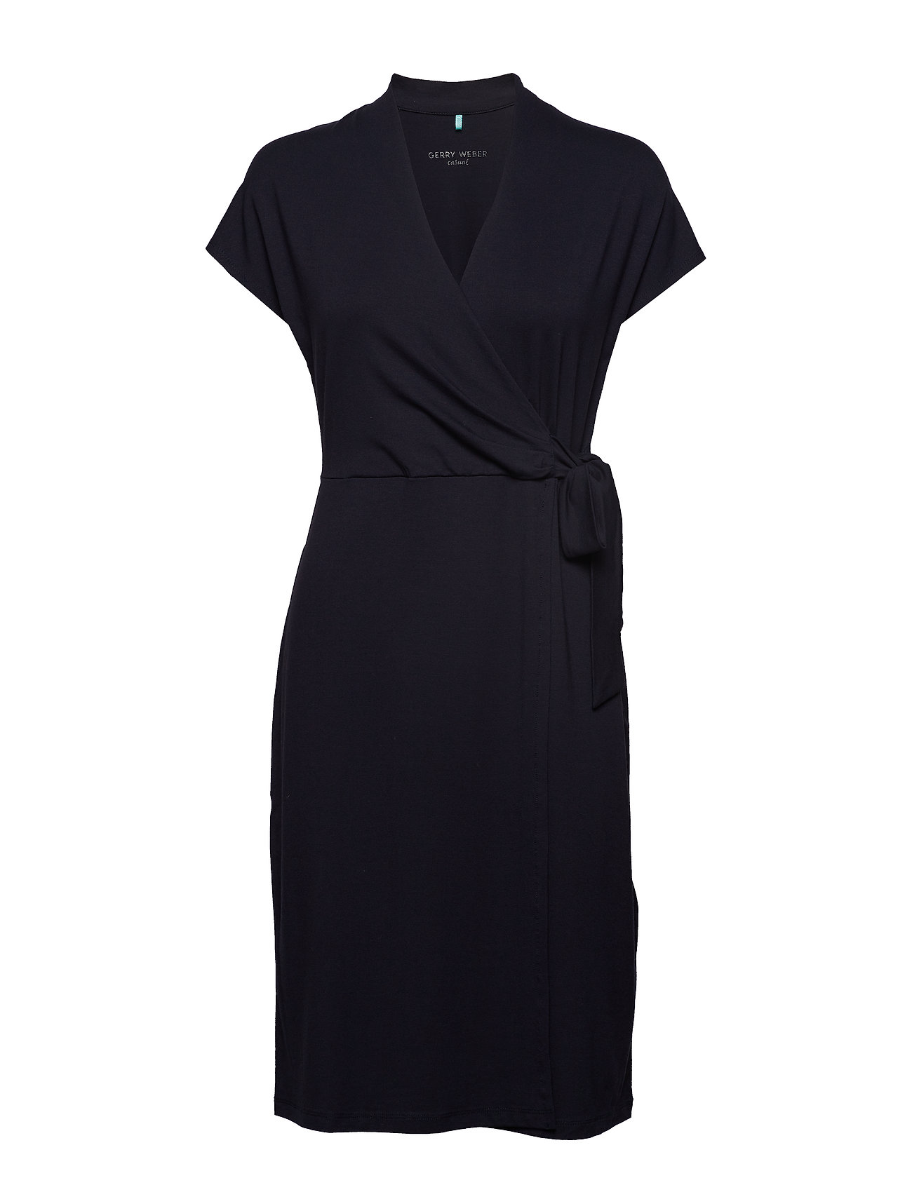 Dress Knitted Fabric Jurk Knielengte Zwart Gerry Weber Edition gerry weber edition kopen in de aanbieding