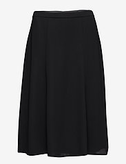 SKIRT LONG WOVEN FAB - BLACK