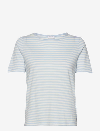 light blue off white t shirt