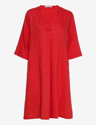 DRESS WOVEN - midi kjoler - bright red