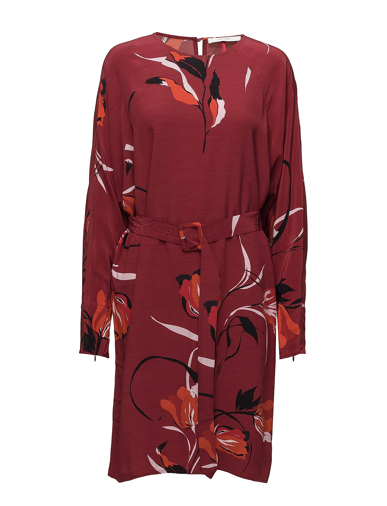 Sille Dress Ao18 Jurk Knielengte Rood Gestuz gestuz kopen in de aanbieding