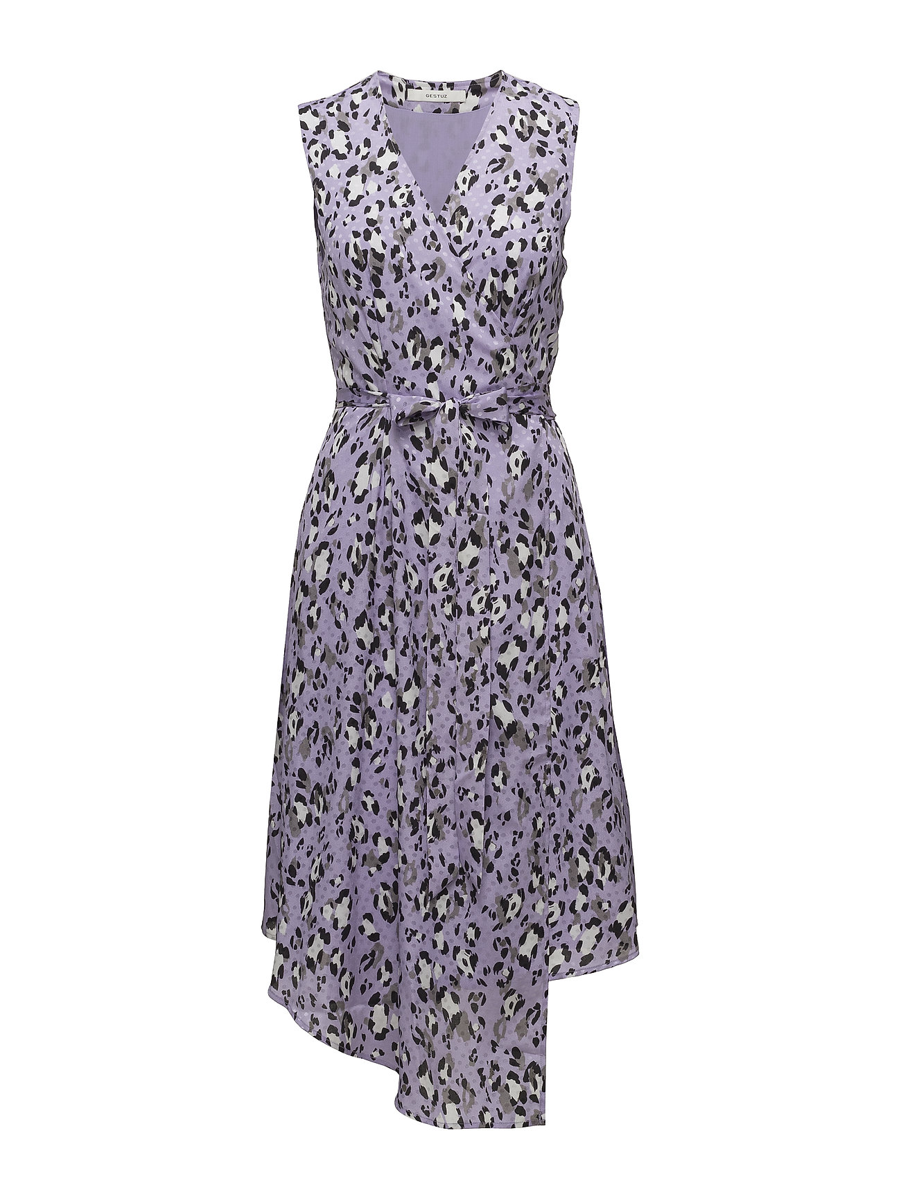 Leopa Wrap Dress Ma18 Jurk Knielengte Paars Gestuz gestuz kopen in de aanbieding
