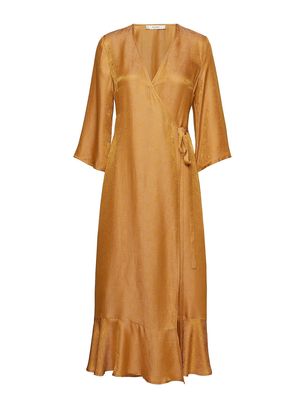 Cammagz Wrap Dress Hs19 Jurk Knielengte Geel Gestuz gestuz kopen in de aanbieding