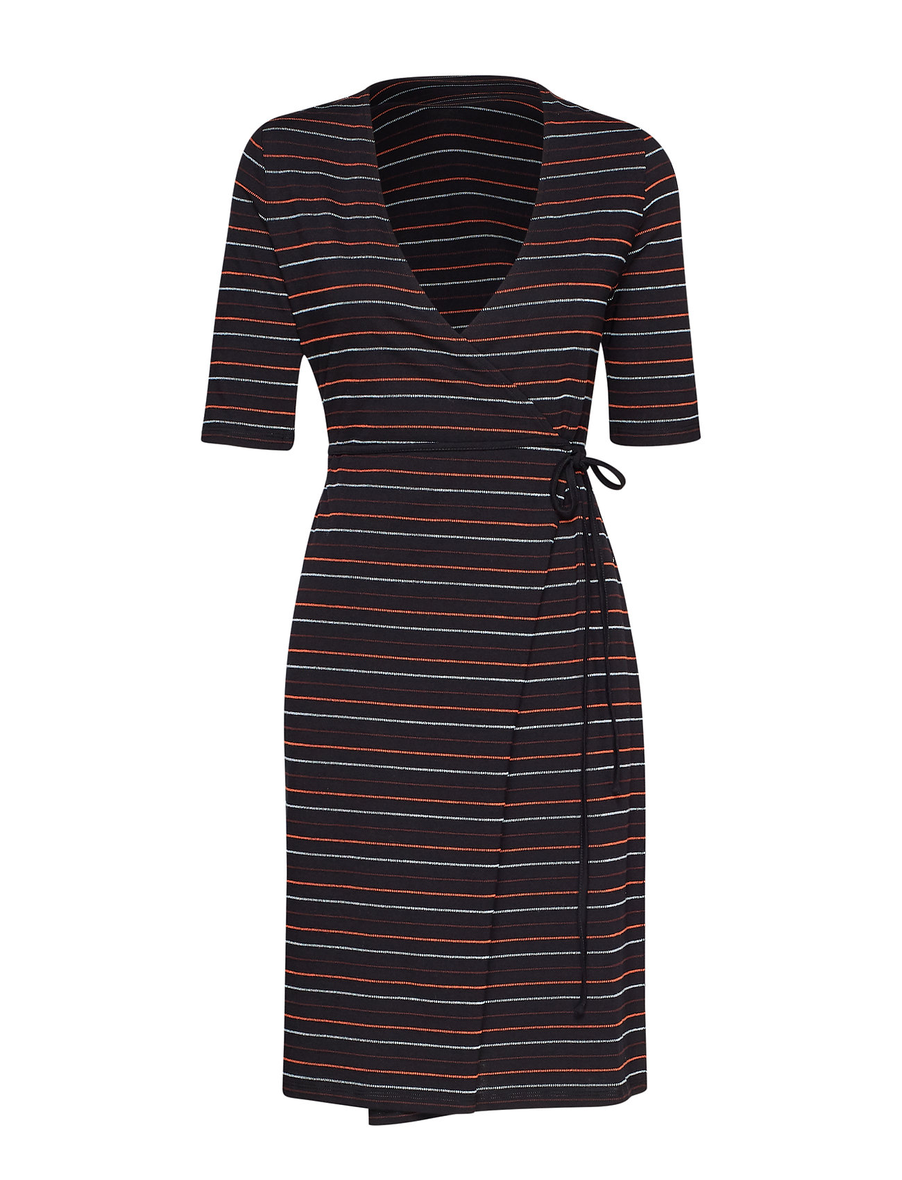 Terrigz Wrap Dress Ao19 Jurk Knielengte Zwart Gestuz gestuz kopen in de aanbieding