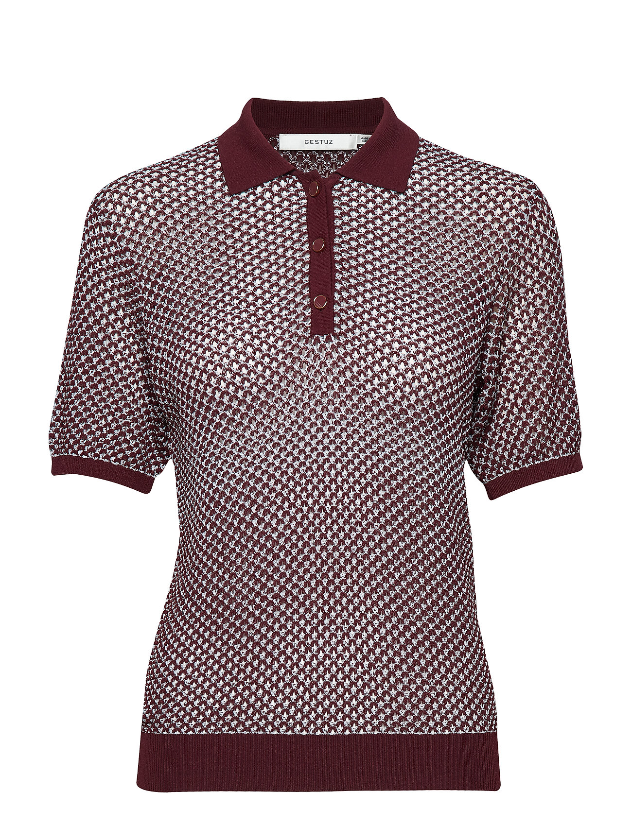 Jinnigz Pullover Ao19 T Shirts Tops Knitted T Shirtstops Rood Gestuz gestuz kopen in de aanbieding