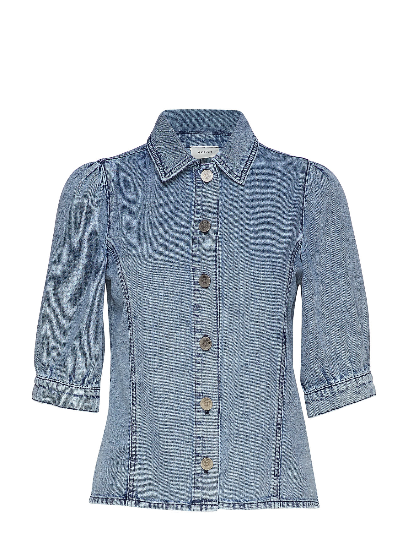 Piettagz Shirt Ze2 19 Overhemd Met Lange Mouwen Blauw Gestuz gestuz kopen in de aanbieding