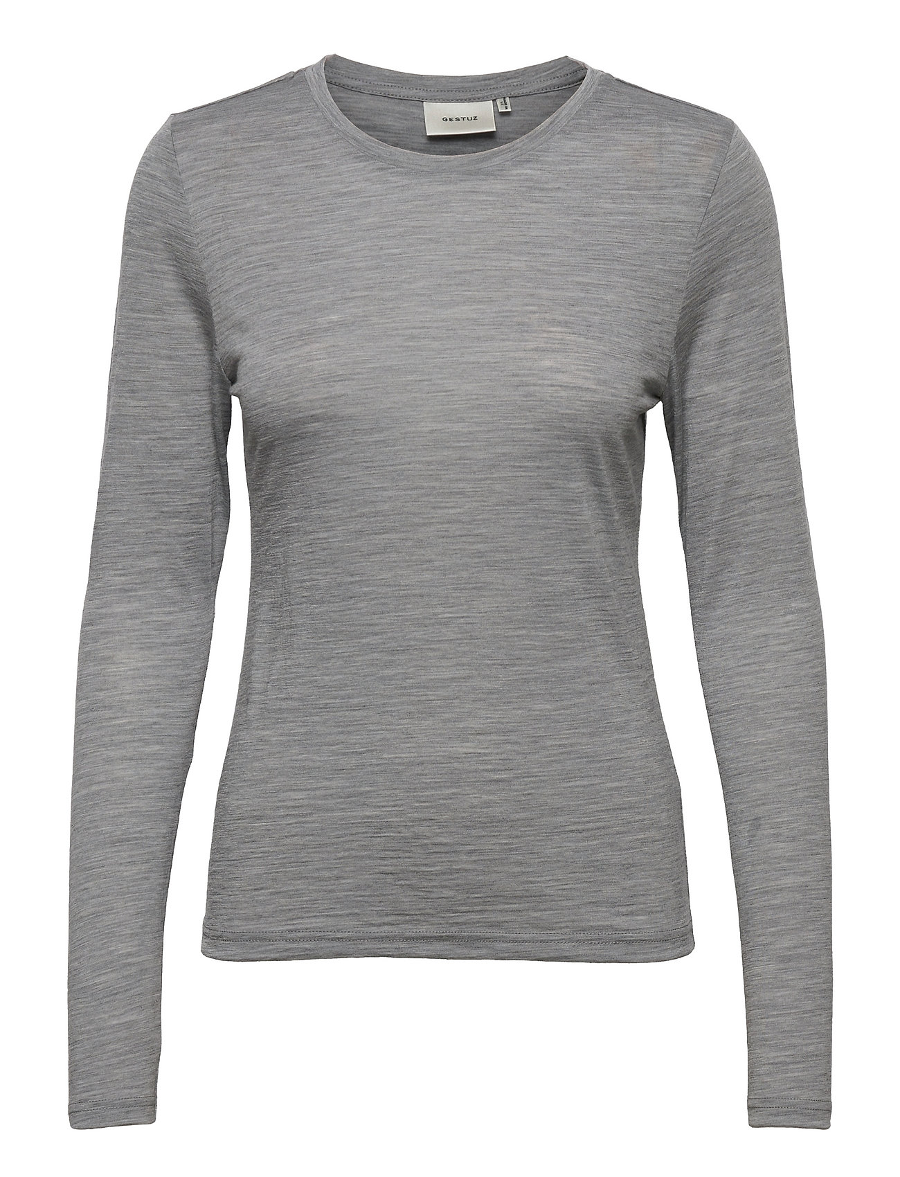 Sividagz Ls Wool Tee Noos Tops T-shirts & Tops Long-sleeved Grey Gestuz