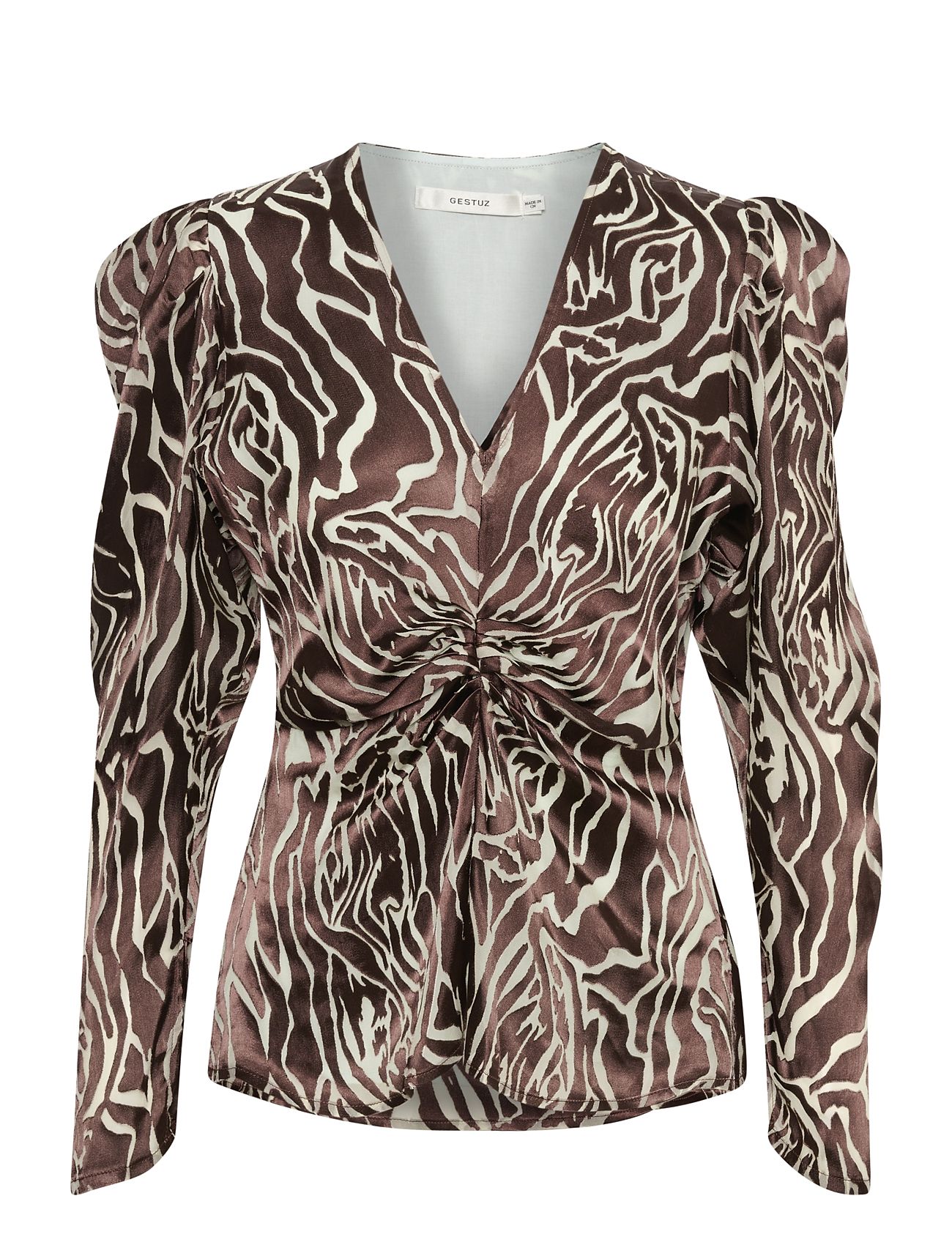 GESTUZ Fabiolagz P Ls Bluse Braun - 36 - Damen