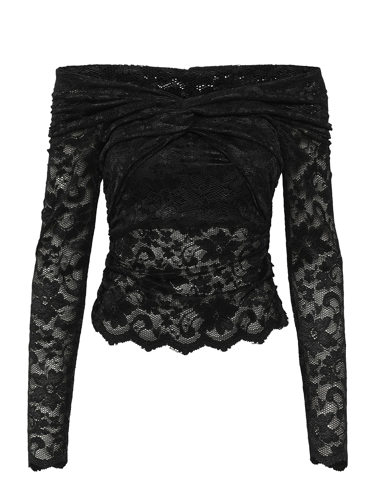 Gabrigz Ls Lace Top Black Gestuz