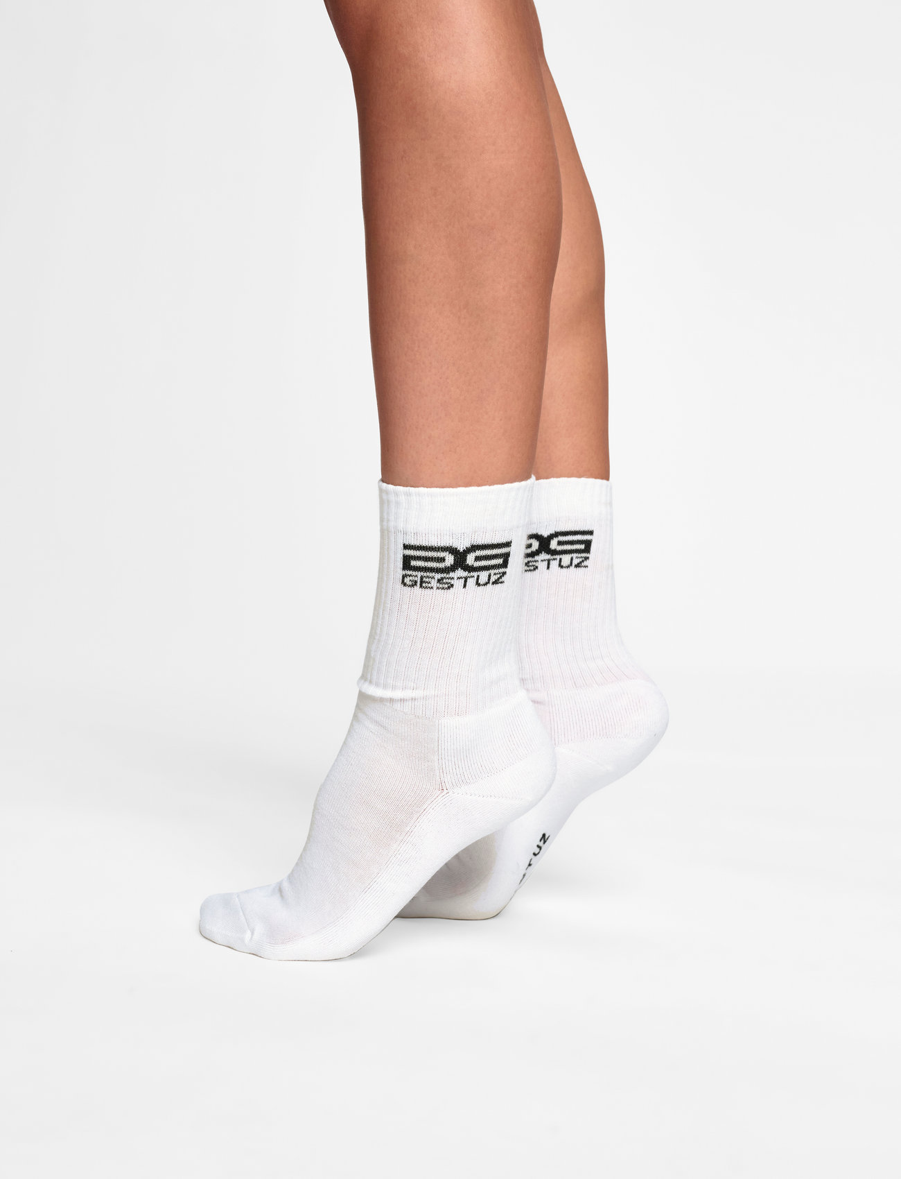 Gestuz Gestuzgz New Logo Socks, 36-38, White, Sokker > Almindelige Sokker, Dame