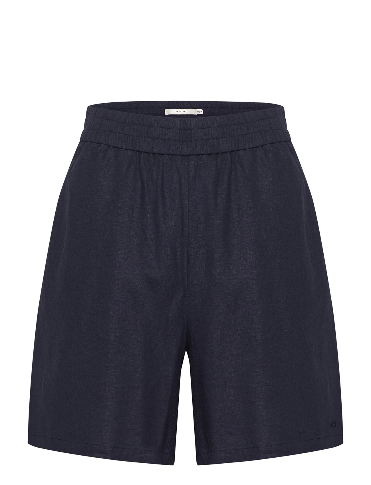 Lizagz Linen Hw Shorts Navy Gestuz