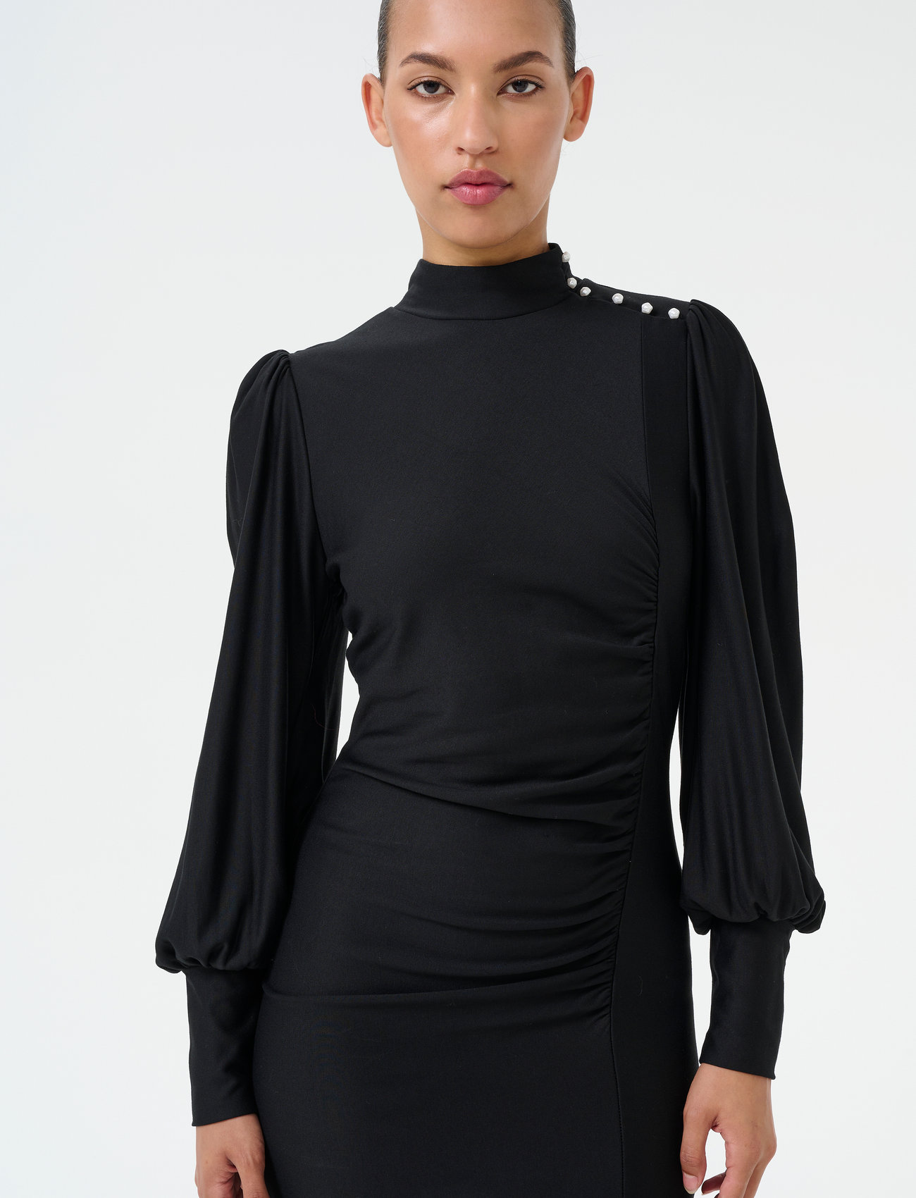 Gestuz Rifagz Button Dress, L, Black, Kjoler > Kort Kjole, Dame