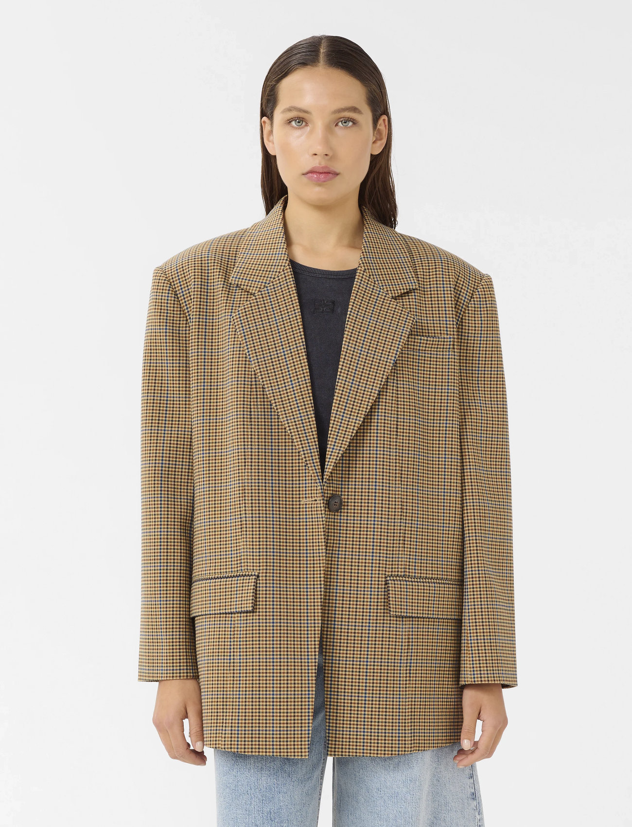 Gestuz Gzcorina Oz Blazer, 42, Beige, Blazere > Enkeltradede Blazere, Dame