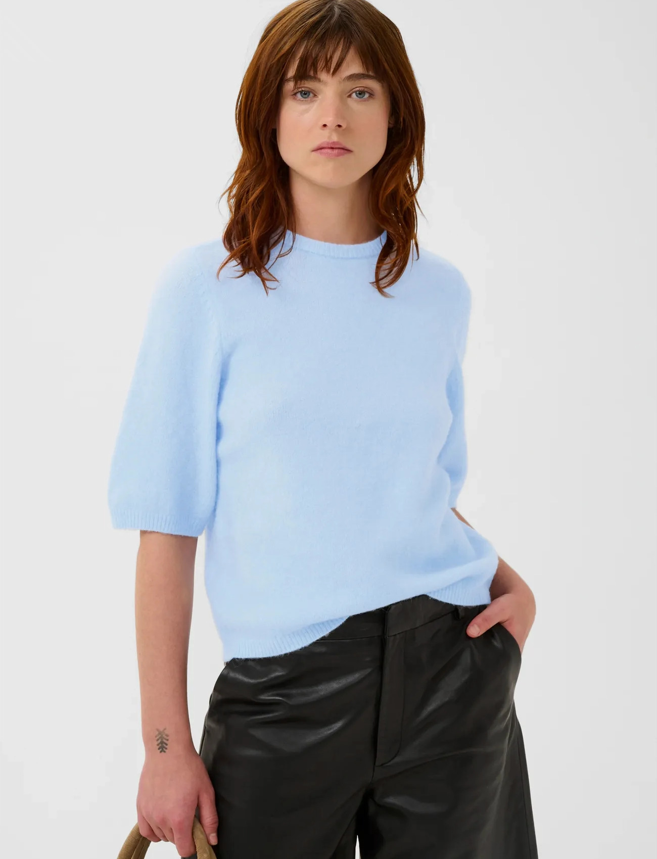 Gestuz Gzalpha Ss Tee, L, Blue, Strik > Trøjer, Dame