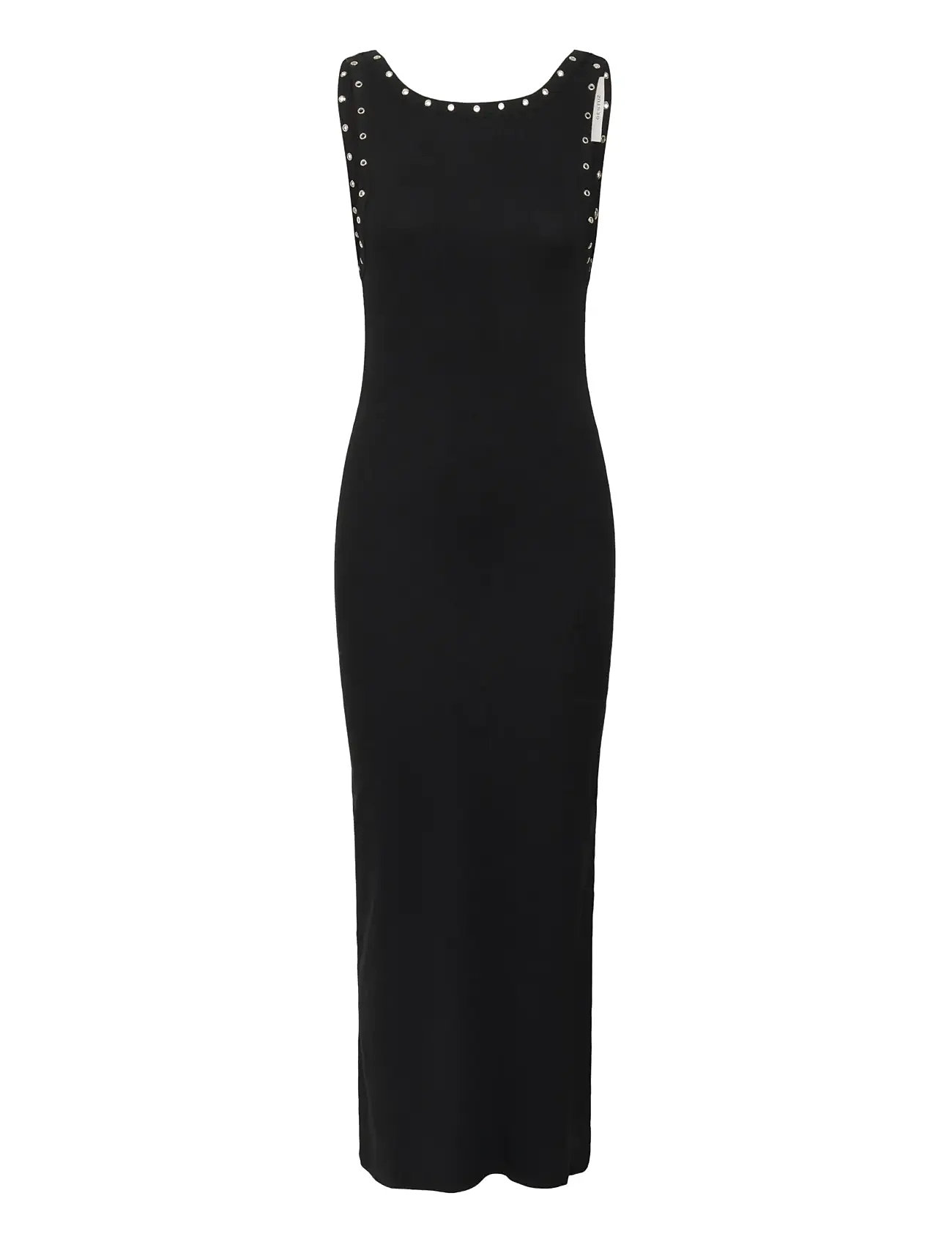 Gzdrew Reversible Eyelet Dress Knelang Kjole Black Gestuz
