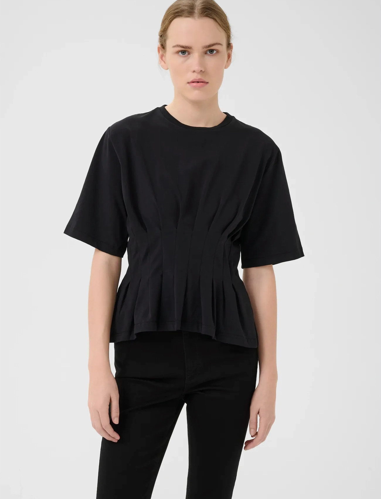 Gestuz Gzinez Tee, XL, Black, T-Shirts & Toppe > Kortærmede, Dame