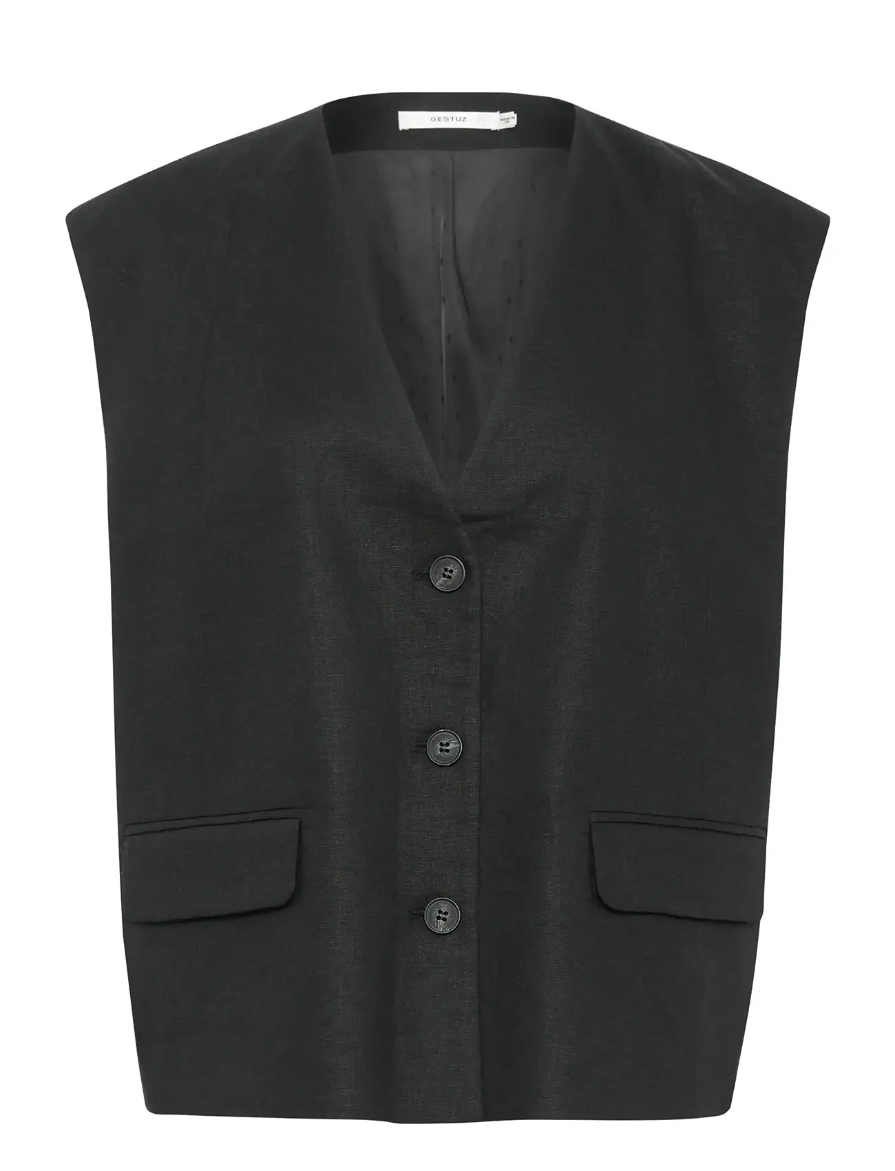 GESTUZ Gzizza Linen Weste Schwarz - 36 - Damen