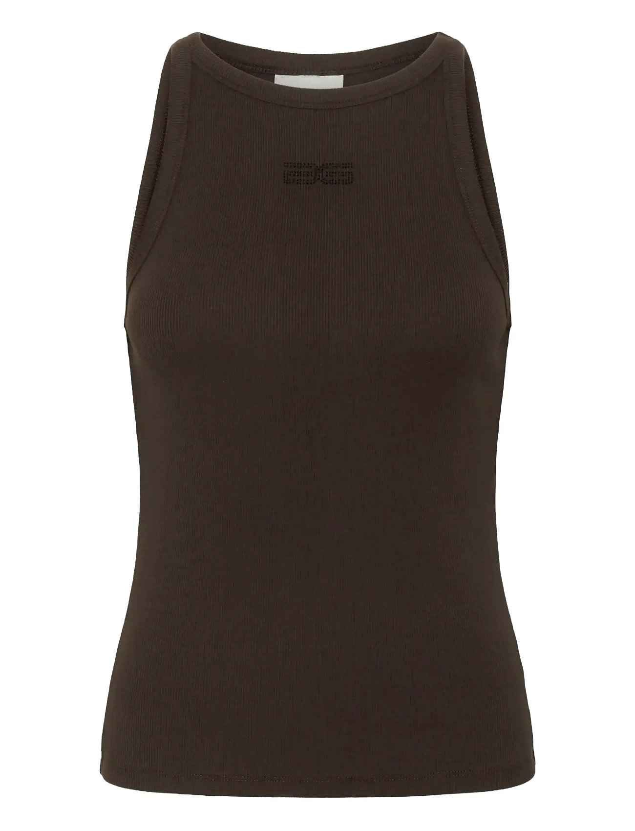 GESTUZ Gzdrew Rhinestone Logo Tank Schwarz - XL - Damen