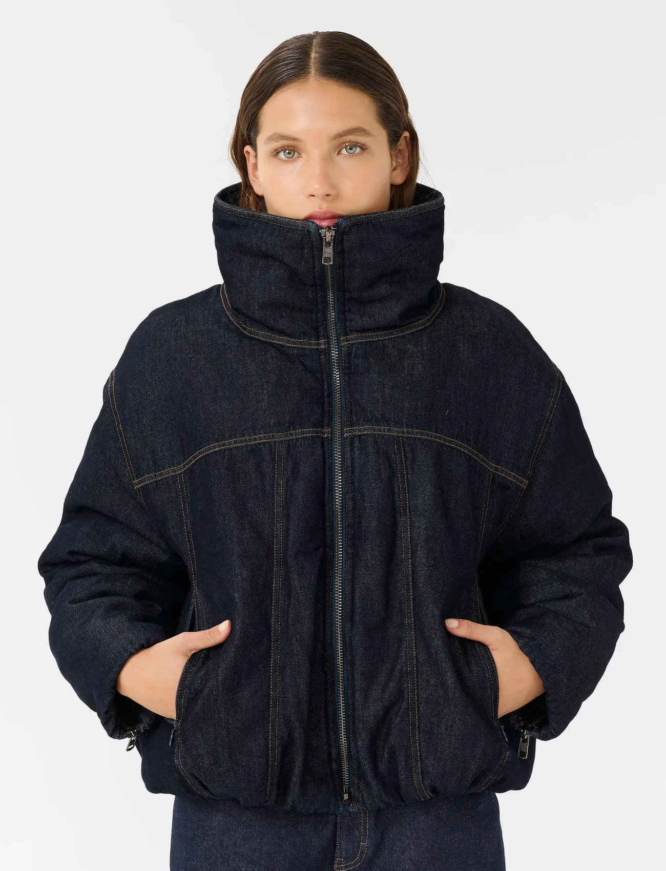 Gestuz Gzrinova Puffer, 34, Navy, Jakker > Vatteret Jakke, Dame