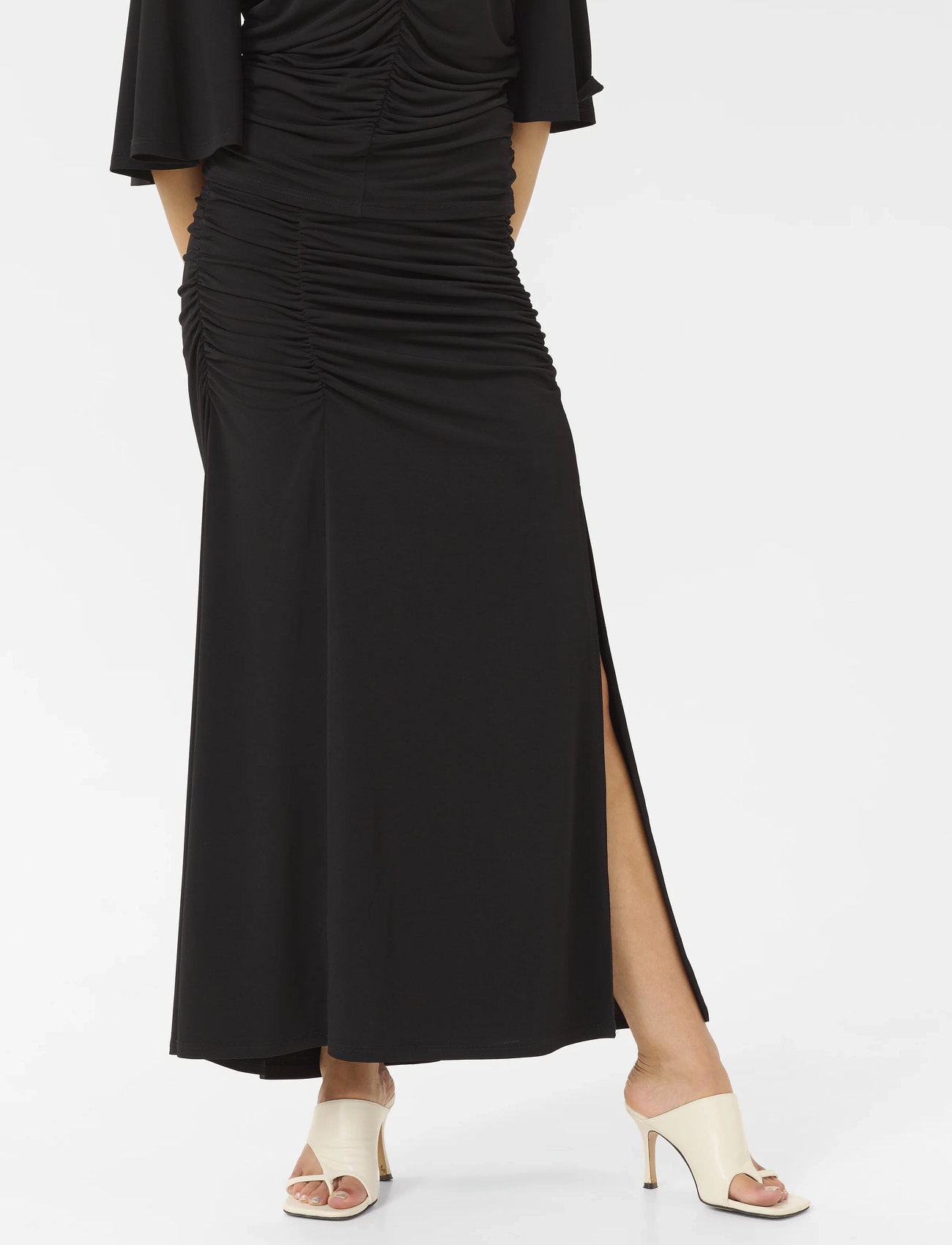Gestuz Gzmaily Slit Skirt, L, Black, Nederdele > Maxi Nederdele, Dame