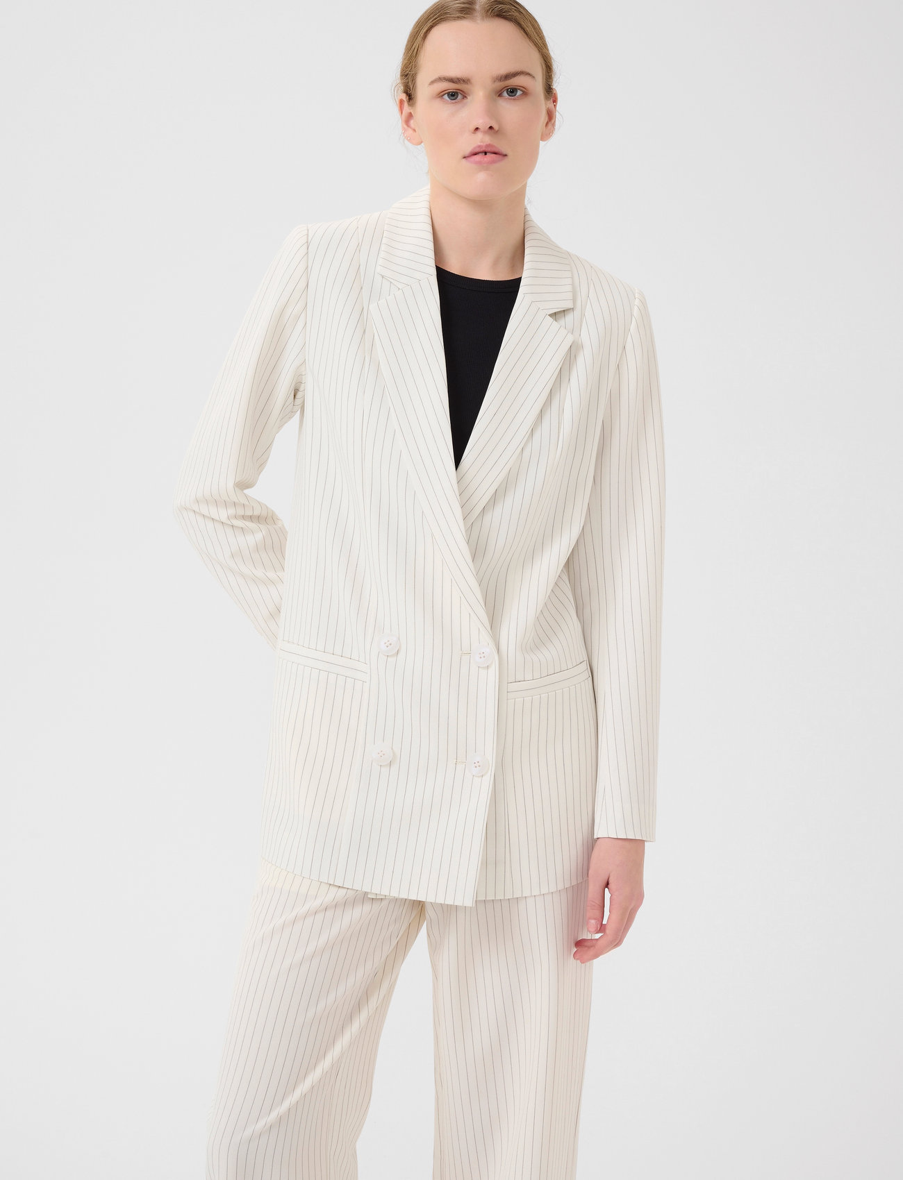 Gestuz Gzjoelle Blazer, 42, Cream, Blazere > Dobbeltradede Blazere, Dame
