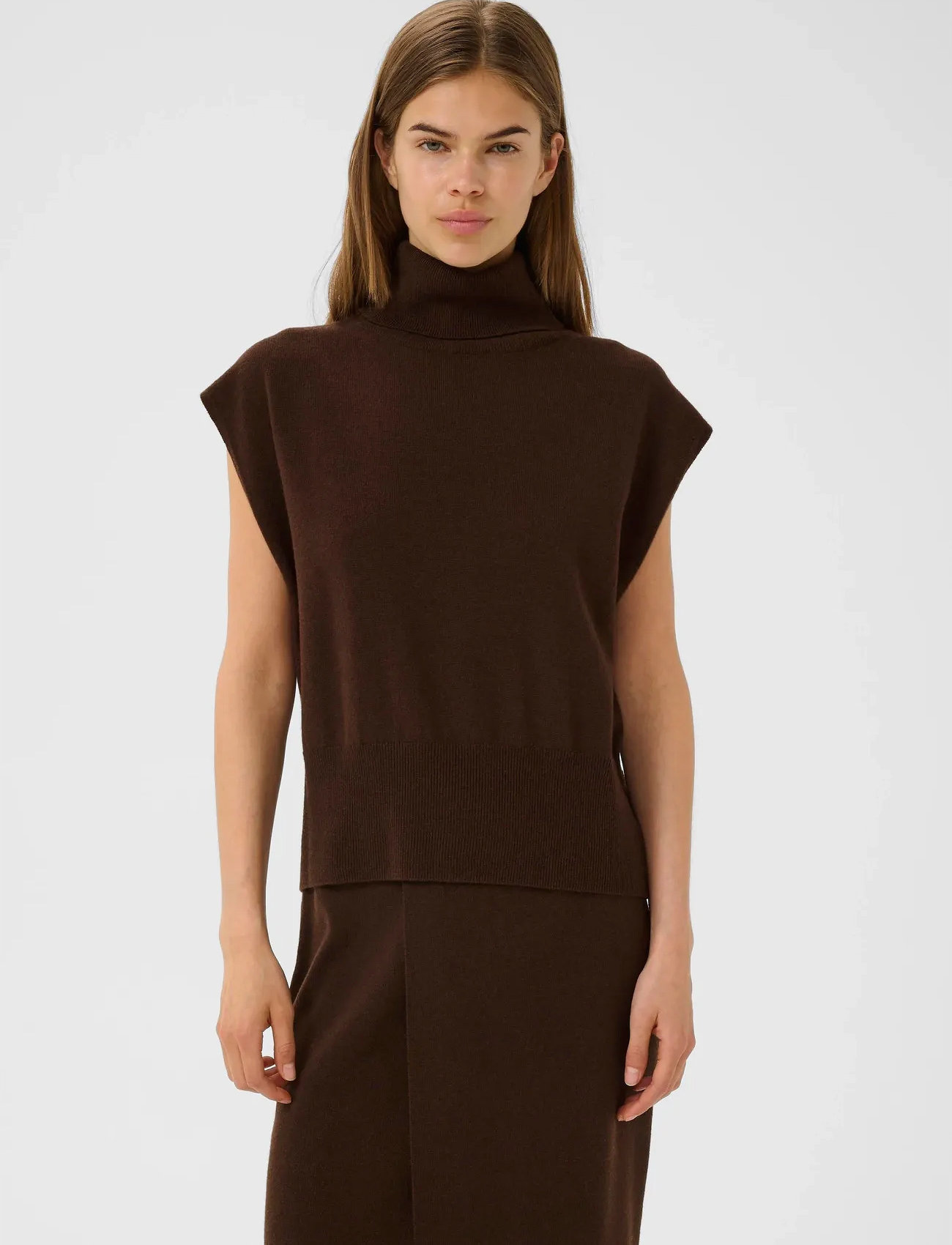 Gestuz Gzmanzi Waistcoat, XS, Brown, Veste > Strikkede Veste, Dame