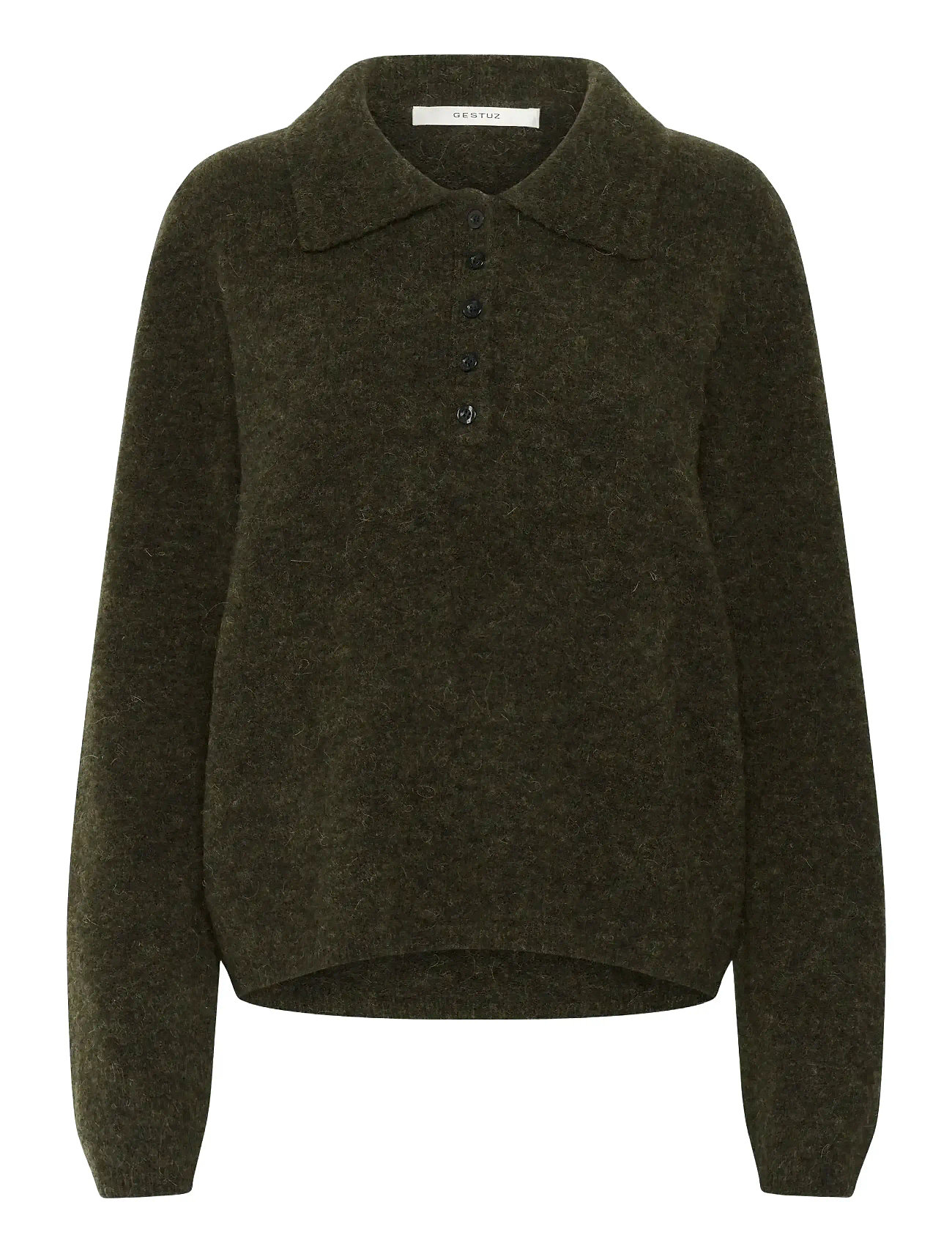GESTUZ Gzalpha Polo Pullover Khaki - L - Damen
