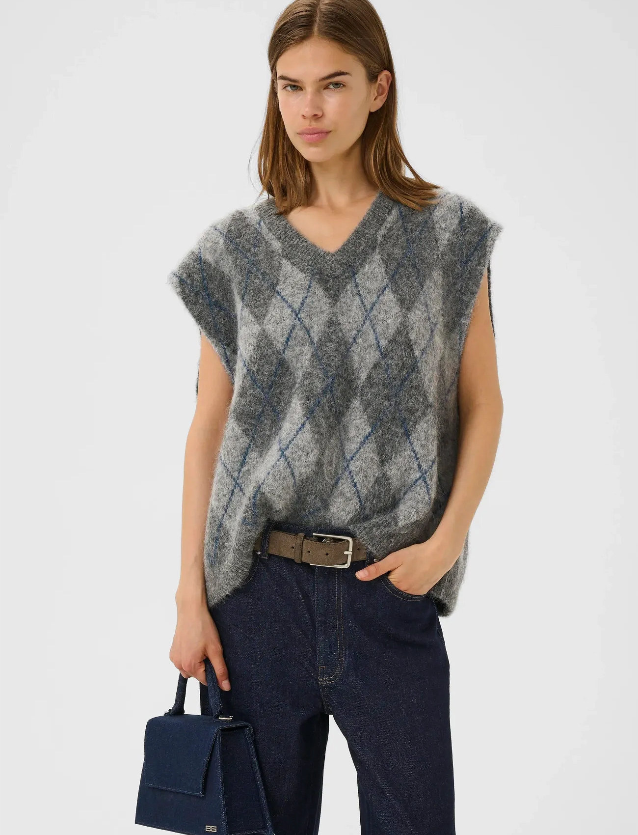 Gestuz Gzsasi Vest, XS, Grey, Veste > Strikkede Veste, Dame