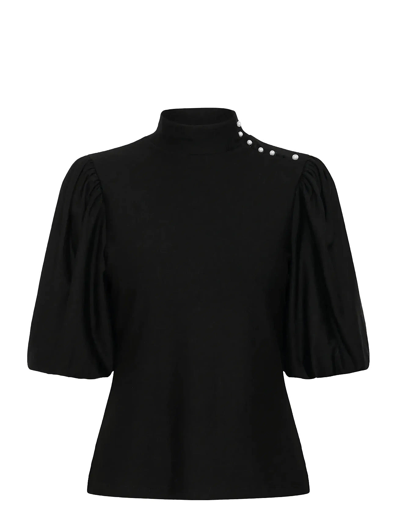GESTUZ Gzrifa Button Balloon Oberteil Schwarz - M - Damen