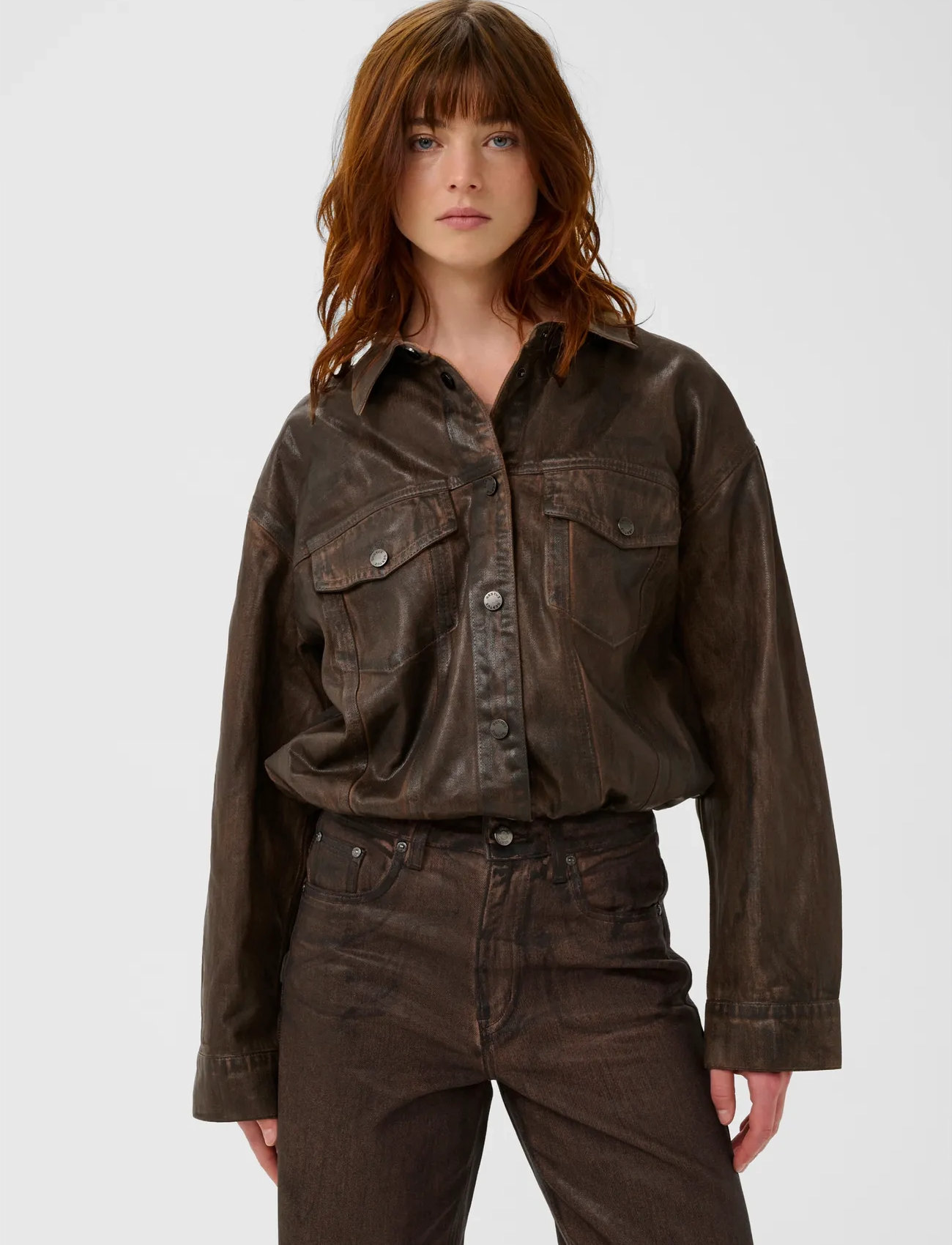 Gestuz Gzcellie Denim Jacket, 36, Brown, Jakker > Denim, Dame