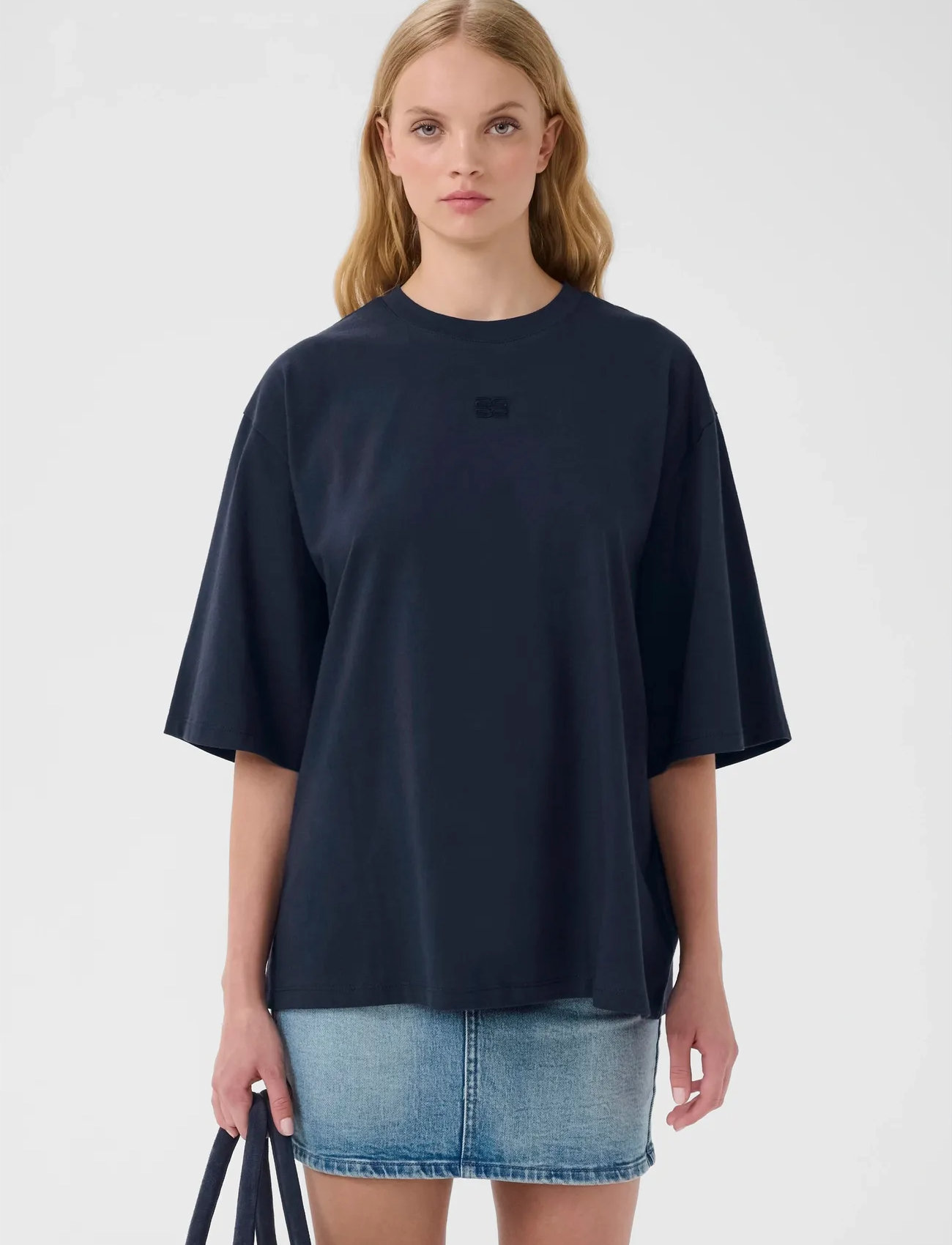 Gestuz Gzcamu Tee, M, Navy, T-Shirts & Toppe > Kortærmede, Dame