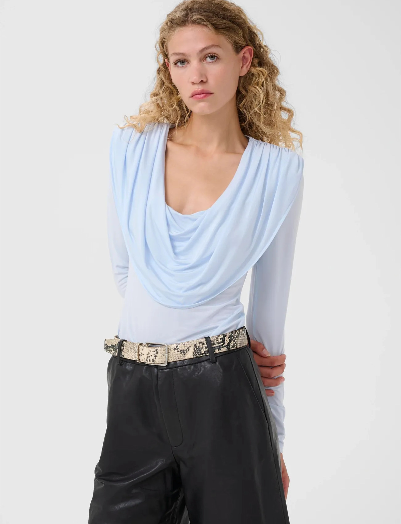 Gestuz Gzlaily Ls Top, XL, Blue, T-Shirts & Toppe > Langærmede, Dame
