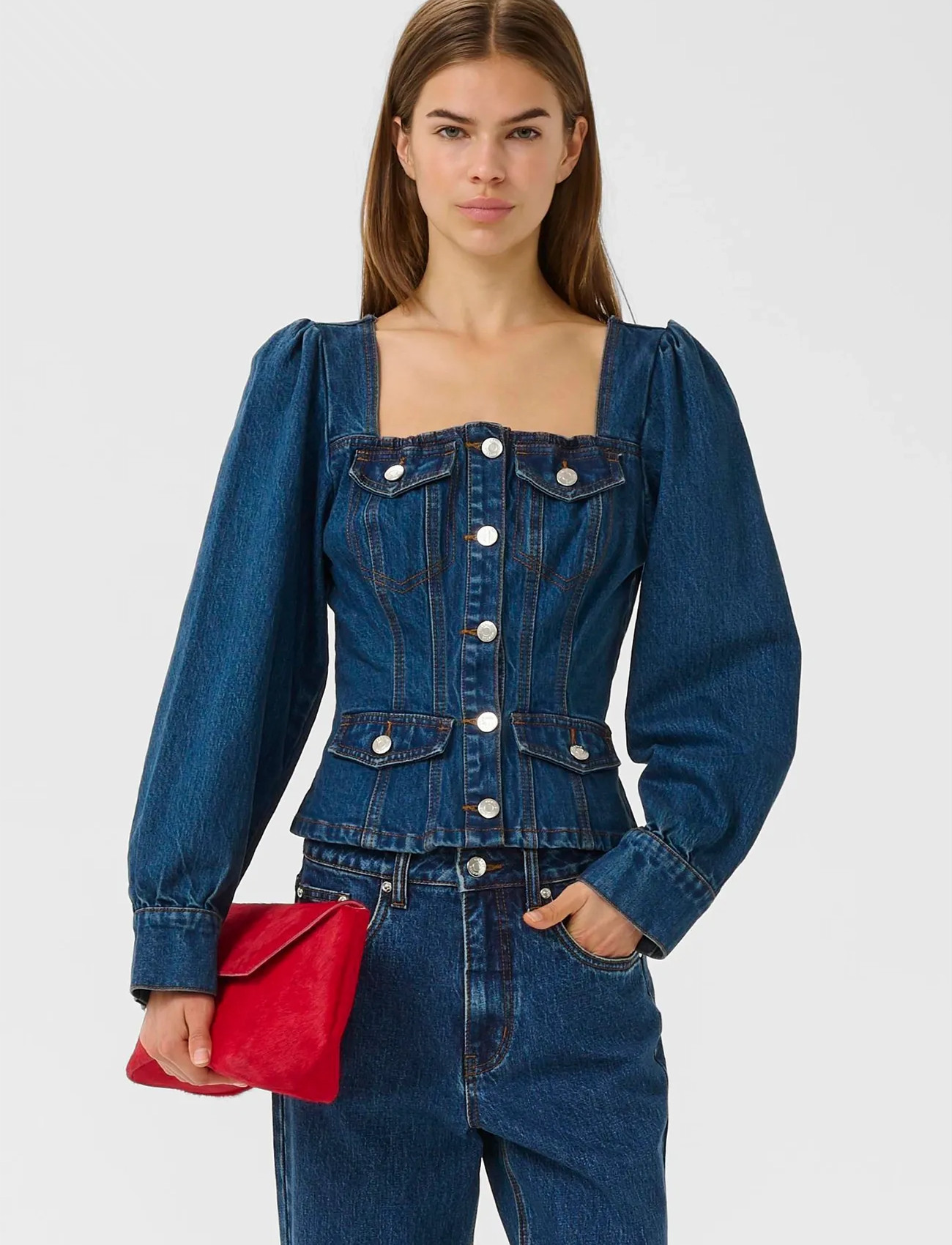 Gestuz Gzsamia Top, 36, Blue, Bluser > Langærmede, Dame
