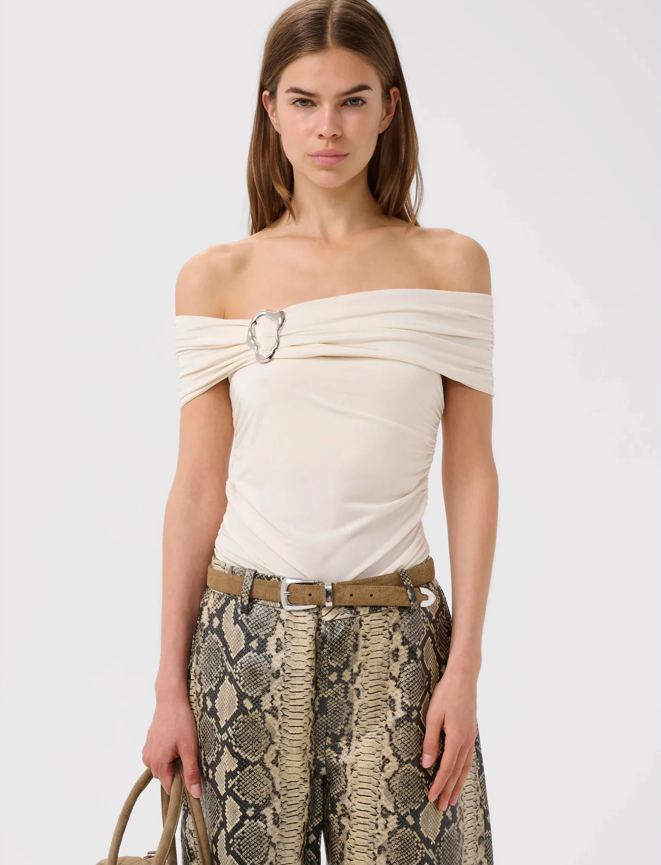 Gestuz Gzlaily Off Shoulder Top, S, Cream, Toppe > Festtoppe, Dame