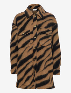 OlenaGZ shirt - skjortejakker - zebra camel/black