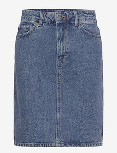 DenaGZ HW mini skirt NOOS - jeanskjolar - washed mid blue