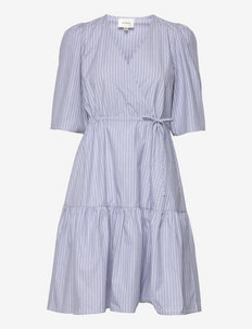 TessianGZ short dress BZ - summer dresses - lightblue/white pinstribe