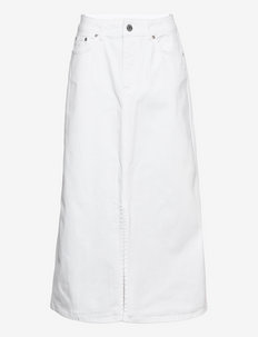 DenaGZ HW twill slit skirt - maxi skirts - bright white