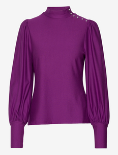 RifaGZ button blouse - long sleeved blouses - byzantium