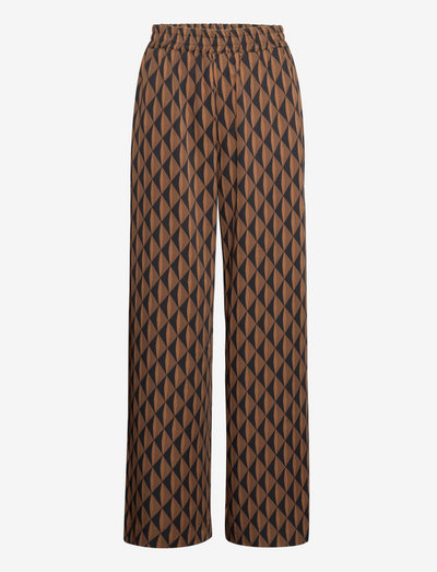LithildeGZ HW pants - sirge säärega püksid - brown graphical logo